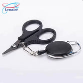 Stainless steel titanium-plated fishing scissors set, fish scissors, anti-lost rope, telescopic buckle, lure PE line small scissors, fishing tools-Lemaire fishing gear